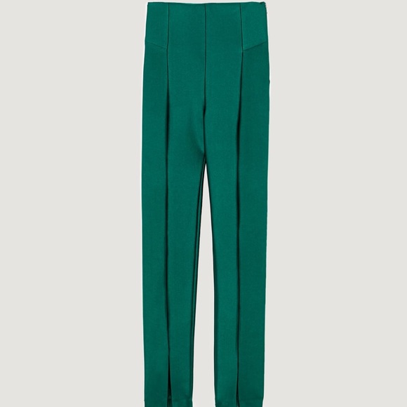NWT Zara STUDIO Emerald Green Leggings Ponte Pant - Picture 7 of 8
